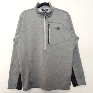 The North Face Canyonlands Men's Gray Half-Zip Front Pocket Pullover Size XL